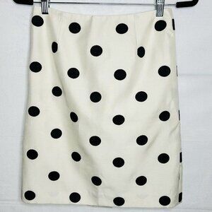 Worth Black and White Polka Dot Pencil Skirt